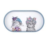 Mikasa x Tipperleyhill Vassoio da portata ovale, vassoio di presentazione per cibi e bevande, elegante servizio di piatti con stampa di animali, 38 cm