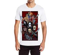 Mike And The Gang Is Back. Cotton Round Neck Horror Movie Character T Shirt Men's Male White XXL