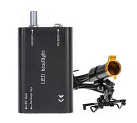 Mike Dental 5 W Medical Portable LED faro telaio in ferro clip luce LED con filtro + batteria plug-in in plastica di ultima generazione (nero)