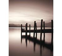 Mike Shepard, Landing Stage Derwent Water Canvas Prints, Poliestere, Multicolore, 40 x 50 cm