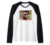 Mike Tyson Campione dei Pesi massimi Boxer Frank Bruno Fight Maglia con Maniche Raglan