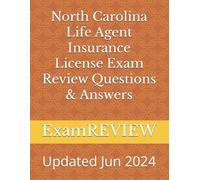 Mike Yu Examrev North Carolina Life Agent Insurance License Exam Rev (Tascabile)