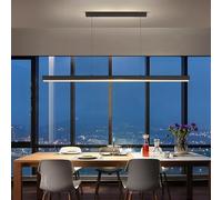 Mikeru 180CM Lampada a sospensione lineare a isola della cucina, moderna lampada da isola, per cucina, sala da pranzo, lampada in legno, dimmerabile, regolabile in altezza