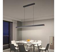 Mikeru Lampada a Sospensione a LED, 150cm Tavolo da Pranzo Moderno Lineare a LED con 10%-100% Dimmerabile 3000/4500/6000k 3 Colori Lampadario Moderno Cucina a Sospensione per Sala da Pranzo