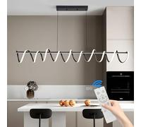 Mikeru Lampada a Sospensione a Spirale, 150cm Moderna a LED Dimmerabile 10%-100% Con 3 Luci di Colore 3000k/4500k/6000k Lampadario Cucina LED Moderno per Cucina, Tavolo da Pranzo