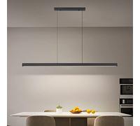 Mikeru Lampada a Sospensione da Tavolo da Pranzo, 120cm Moderna Lineare a LED 10%-100% Dimmerabile 3000/4500/6000k 3 Colori Lampadario LED Sospensione Dimmerabile per Sala Da Pranzo, Soggiorno