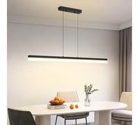 Mikeru Lampada a Sospensione Dimmerabile 80CM, Lampada a Sospensione Lineare LED 10%-100% Luce a Lampadario per Isola Cucina con Funzione di Memoria 3000K-6000K Lampada a Lampadario per Soggiorno
