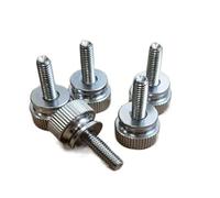MIKFESPO 10 pz M3 M4 M5 M6 in Acciaio Inox Passo Zigrinato Vite A Mano Serrare A Mano Tenda della Parete di Vetro Viti di Blocco(M4X8)