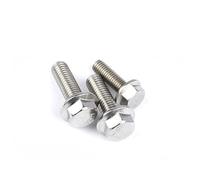 MIKFESPO 20pcs M5 * 8/10/12/16/20/25 bullone flangiato Esagonale in Acciaio Inossidabile bullone flangiato seghettato(M5X8)