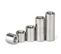 MIKFESPO M3 M4 M5 M6 M8 M10 ~ M16 Prolunga in Acciaio Inossidabile 304 Addensare Colonna Tonda Giunto di accoppiamento Dado Cilindrico Collegare Vite Dado(OD8xM4x15 (10pcs))