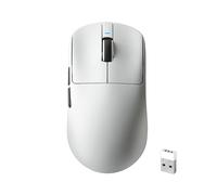 MIKIBY R1 SE+ Mouse da gioco wireless, 18000 DPI, sensore PAW3395SE ad alta precisione, leggero 55 g, tre modalità di connessione, mouse ergonomico programmabile, adatto per laptop/PC/Mac (bianco)