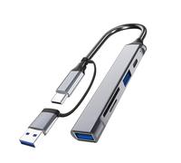 mikidoo USB C+Hub USB 5 Porte Splitter USB Multiport Esteso Cavo Dati Scheda di Memoria Adattatore per PC Tastiere Laptop