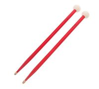 Mikikit 1 paio Bacchette per Batteria Doppia Punta Acero con Testa Strumenti per Percussione per Timpani e Batteria Versatili per Musicisti Professionisti e Amatoriali Rosse