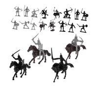 Mikikit 1 Set Di Cavalleria Figure Di Mini Soldati Piccoli Figurine a Cavallo Giocattolo Del Cavaliere Soldatini Romani Figurine Di Cavalieri Giocattoli Medievali Plastica