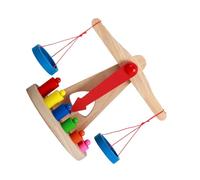 Mikikit 1 Set Educativo Legno per Bilancia per Sviluppo Cognitivo attività Didattica Giochi per Ragazzi e Ragazze Regali Compleanno Scale Giocattoli Educativi
