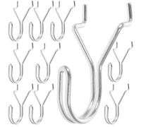 Mikikit 10 Ganci da Garage in Ferro per Pannelli Forati Ganci per Appendere Carichi Pesanti Attrezzi Multiuso per Officina Garage e Magazzino