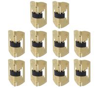 Mikikit 10 Pezzi Cerniere Piccole per Scatole in Legno Meccanismo a Molla, Facile Installazione, Ferro Colore Oro, per Scatola Porta Gioie Elegante