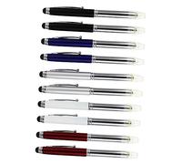 Mikikit 10 Pezzi Penna Capacitiva Tocco Penna Stilografica Con Punta Stilo Penne Nere Matita Stilo Capacitiva Penne Per Touch Screen a Sfioramento Porta Tablet Black Acciaio