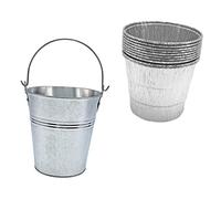 Mikikit 10 Pezzi Secchio per Barbecue Esterno con Sacchetti USA e Getta in Contenitore per Grill e Pellet da Secchio e Foderine Flessibili per e per