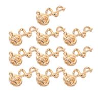 Mikikit 10 Pezzi Spille Serpente in Lega Oro per Zaini e Cappotti, Design Elegante e Leggero, Stile Europeo Moderno, per Occasioni Formali e Uso Quotidiano