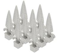 Mikikit 10 Pezzi Teste per Recinzione in Alluminio Resistente, Puntali Decorativi per Giardino e Cortile, Terminali per Ringhiere Domestiche Facili da Installare