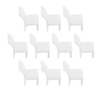 Mikikit 10 Sedie in Miniatura Per Casa Delle Bambole: Di Sedia in Plastica in Scala 1:75 Per Artigianato Con Tavolo Di Sabbia E Decorazioni Per Micro Paesaggi