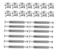 Mikikit 10 set Connettore Testa per Mobili in Resistente Fissaggi Cam per Pannelli Armadio per Assemblaggio di Mobili