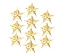 Mikikit 10 Spille da Bavero a Forma di Stella a Cinque Punte, Distintivi Pentagramma in Metallo Dorato, Accessori Decorativi per Abbigliamento, Borse e Festa Memorial Day, Confezione da