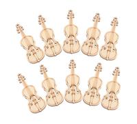 Mikikit 100 Pezzi Ciondoli Violino in Legno Grezzo per Creazione Gioielli, Decorazione per Feste Musicali e Ornamenti Natalizi, Pendenti Artigianali Unici per Amanti della Musica
