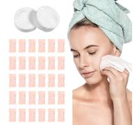 Mikikit 100 pezzi Salviette Viso Monouso Compresse in Cotone Asciugamani da Viaggio Portatili Espansione Istantanea Morbide e Assorbenti per Pulizia Viso e Uso Multiuso