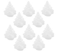 Mikikit 10pezzi Albero di Natale in Schiuma da Cono in Polistirole Bianco Forma Artigianale Base per Albero di Natale Fai da Te per Forniture Artistiche Decorazioni da Tavolo per Feste