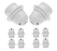 Mikikit 10pezzi Portalampada Clip Base Vite Grande Adattatore per Lampade Sospensione Tavolo Kit di Riparazione per Illuminazione Domestica e Ufficio Bianco