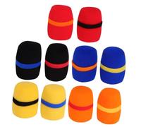 Mikikit 10pezzi Spugnette Per Microfono in Cuscinetti Di Copertura Colorata Per Microfono Adatte Per Programmi Tv Ktv Balli Da Ballo Riduzione Del Rumore e Interferenze Del Vento