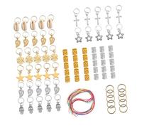 Mikikit 110pezzi Fermagli Per Capelli Per Dreadlocks Tubicini Per Capelli Fai Da Te Set Di Anelli Per Intrecciare i