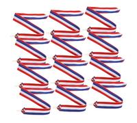 Mikikit 12 pezzi Nastro Triocolore per Medaglie con Clip Nastro Sportivo per Competizioni e Riunioni Leggero e Confortevole per Atleti e Studenti