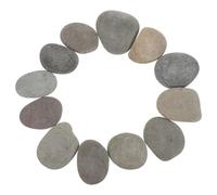 Mikikit 12 Pietre Naturali di Fiume da 5-8 CM Sassi Piatti Lisci per Dipingere Set da 12 Pezzi per Artigianato Creativo e Adulti Decorazioni per Giardino e Progetti Fai da Te