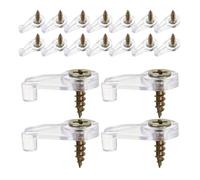 Mikikit 120 Set Clip Fermavetro in Plastica con Viti in Metallo per Specchi e Pannelli di Vetro, Installazione senza Fori, Applicazione Versatile per Armadi e Progetti di Grande Scala