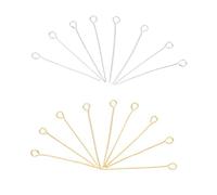 Mikikit 1200 Pezzi Pin Backs For Jewelry Making Metal Flat Head Eye Pins And For Crafting Earrings Bracelets Necklaces And Diy Beadwork