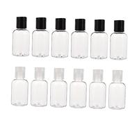 Mikikit 12pezzi Dispenser per Cosmetici Flaconi Ricaricabili di Perdite Contenitori per Shampoo Bagnoschiuma e Lozioni per Corpo Portatili e Riutilizzabili