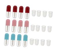Mikikit 12pezzi Mini Tubi Vuoti Balsamo Labbra Capsule Riutilizzabili Bottiglie Piccole Sigillate Per Viaggio e Uso Quotidiano
