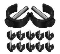 Mikikit 12pezzi Morsetto Forma di C per Bastone Clip per Tubi di Deambulatore Sostituzione di Parti di Blocco per Stampelle Connettore per Bastone da Passeggio e Sedie Rotelle