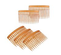Mikikit 15 Pezzi Pettinini Fermacapelli in Plastica Marrone Denti Dritti e Ondulati, Comodi da Indossare per Fissare Tiara e Accessori Chioma, per Creazioni Fai-da-te Colore Casuale
