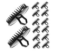 Mikikit 15pezzi Spazzola Per Viaggio in Plastica Morbida Pettine Portatile Per Massaggio Del Capelluto Scrub Per Shampoo e Doccia e Per Quotidiano