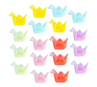 Mikikit 18 Pollici Mini Origami Crane Luminous Figurines Glow in The Dark Resin Decorations For Aquarium Bonsai Dollhouse Diy Crafts