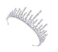 Mikikit 1pezzi Corona per Capelli Sposa Cristalli Lucidi Fascia per Capelli Retro per Feste di Nozze e Anniversari