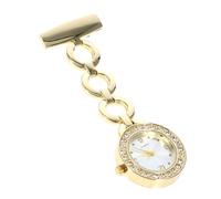 Mikikit 1pezzi Orologio Da Tasca in Ferro Diamanti Rotanti Orologio Da Appendere Spilla Da Bavero Per Infermieri e Dottori Dorato