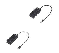 Mikikit 2 Pezzi 4 Caricatore Del Telefono Piastra Divisore USB Caricabatterie Hub Per Il Computer Portatile Dispositivo Splitter USB 30 Stazione Di Ricarica Hub USB Adattatore USB