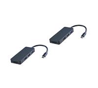 Mikikit 2 Pezzi 5 1 Alimentazione USB-c Lettore di Schede/SD Hub USB Alimentato da Laptop Porta di Ricarica Hub 3.0 a 3 Porte Sdoppiatore Hub c Stazione di Attracco Gigabit