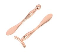 Mikikit 2 pezzi Applicatori T per Crema Contorno Occhi in Rosa Spatola per Maschera e Massaggiatore Occhi Strumento Compatto per Assorbimento Crema e Riduzione Gonfiore