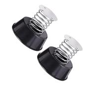 Mikikit 2 Pezzi Base Molla per Decorazioni Testa Oscillante Resistente in Ferro per Auto Moto Bici ed Elettrici Base Nera con Molla Argento Materiale Ecologico Senza Odore Supporto Te per